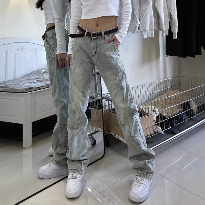 Unisex Classic Denim Jeans Loose Fit Daily Outdoor Wear - Image 4
