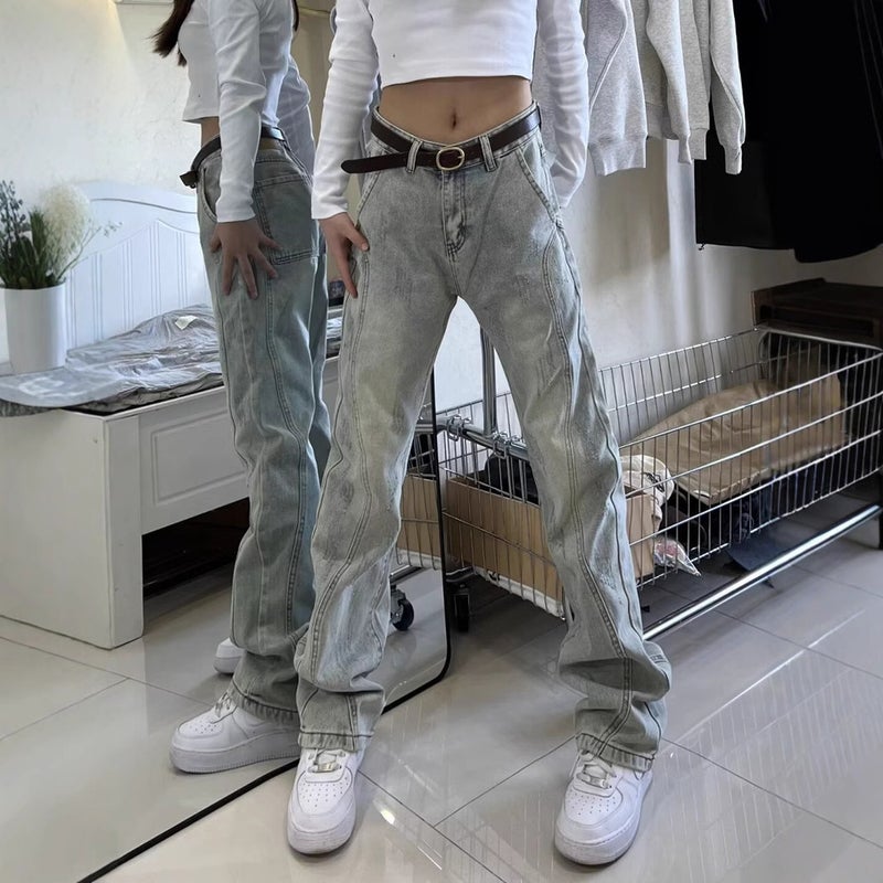 Unisex Classic Denim Jeans Loose Fit Daily Outdoor Wear - Image 3