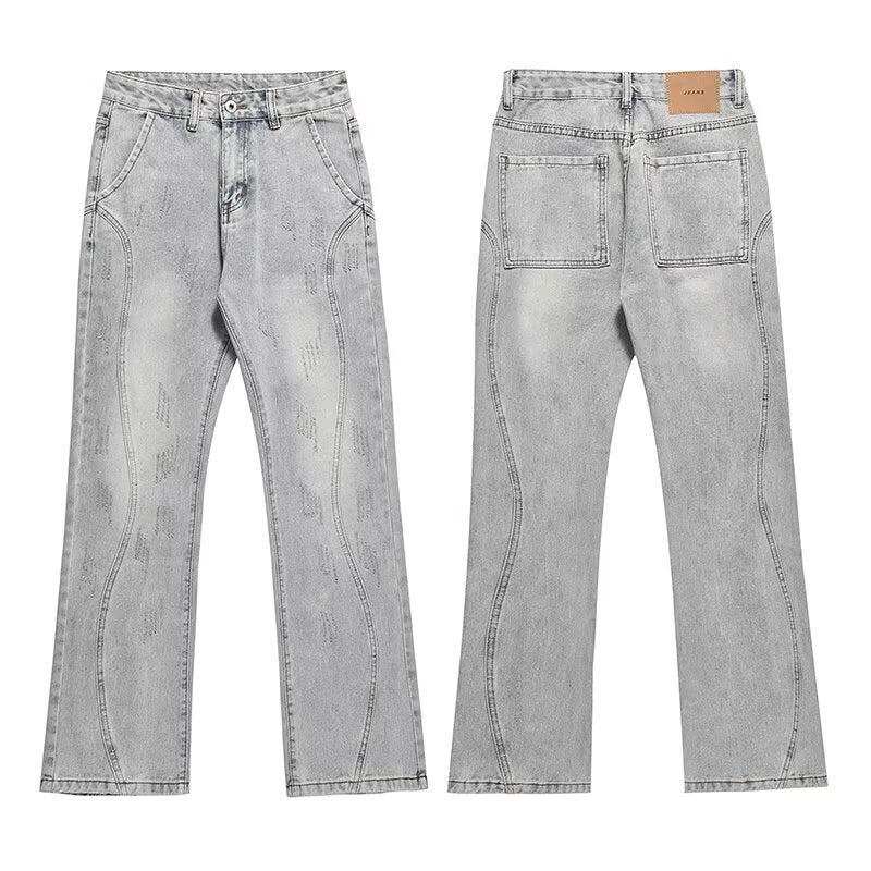 Unisex Classic Denim Jeans Loose Fit Daily Outdoor Wear - Image 1