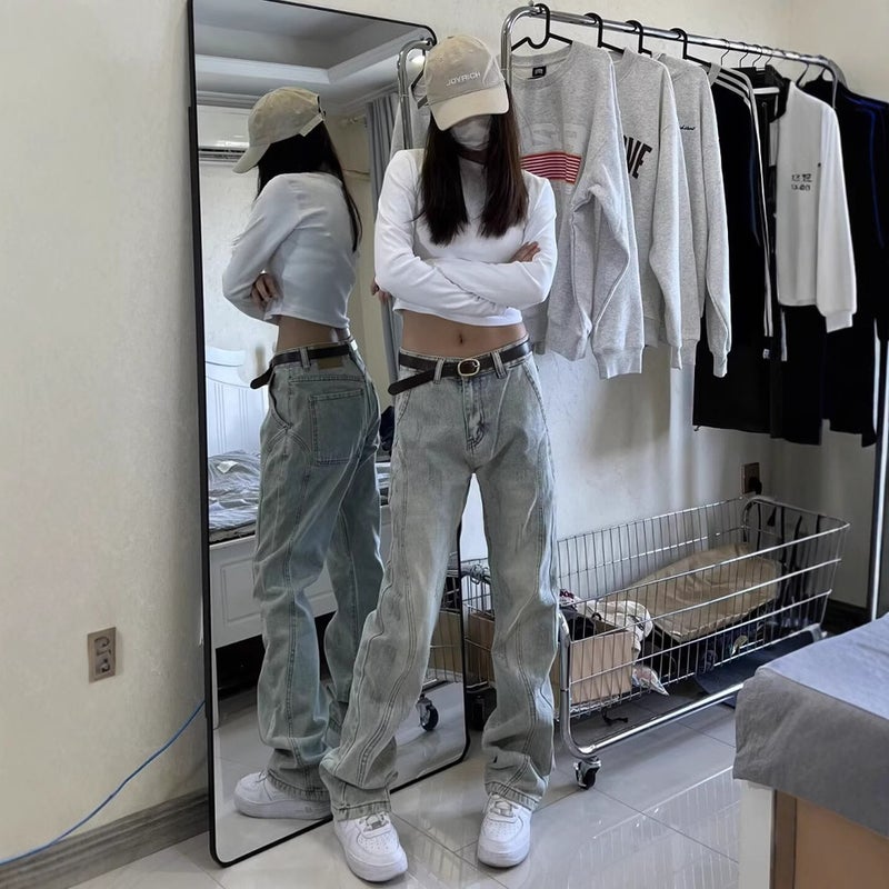 Unisex Classic Denim Jeans Loose Fit Daily Outdoor Wear - Image 5