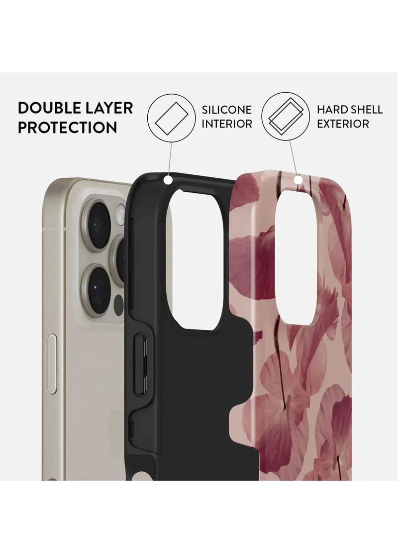 BURGA iPhone 16 Pro Max Case, 2 Piece Hard Shell + TPU Silicone Interior, Shock Absorption, All Port Accessible, Raised Bezel For Screen & Camera Protection, Never Fading HQ Print,Tender