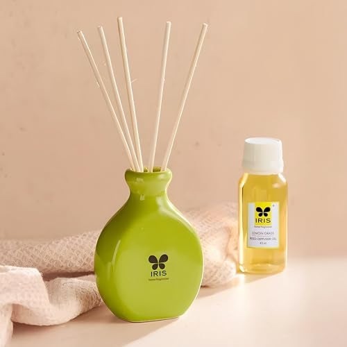 IRIS Lemongrass Reed Diffuser Set | Long-Lasting Refreshing Natural Fragrance for a Fresh Ambience | 45ml - Image 5