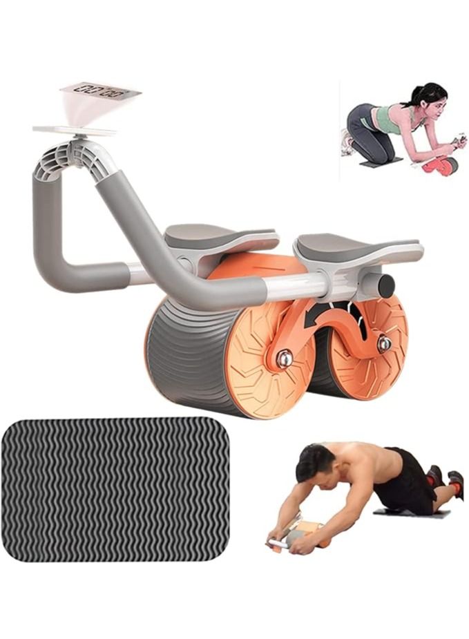 RaboS عجلة الأسطوانة ABS مع الموقت ، ترقية جديدة عجلة تمرين البطن الارتداد التلقائي للمبتدئين ، مع حصيرة الركبة للياقة البدنية تدريب قوة الجسم صالة الألعاب الرياضية المنزلية - Image 1