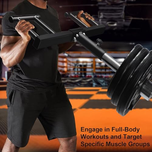 BRTGYM Viking Press Landmine Handle Attachment,for 2inch Olympic Barbell, Heavy Iron Made Home Gym Equipment for Deadlift Squat Row Press Workout - Image 5