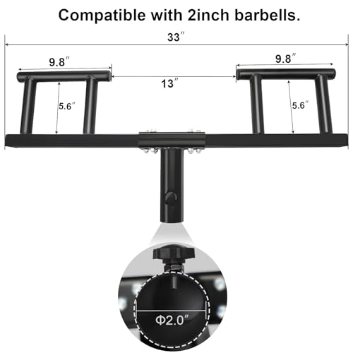 BRTGYM Viking Press Landmine Handle Attachment,for 2inch Olympic Barbell, Heavy Iron Made Home Gym Equipment for Deadlift Squat Row Press Workout - Image 4