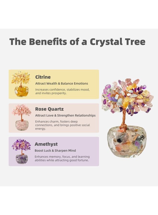 يُسلِّم تُعد هذه الزينة الكريستالية لشجرة الحياة، وهي شجرة من الأحجار الكريمة تمثل سبعة شاكرات، وشجرة للطاقة الروحية، مناسبة لوضعها على المكاتب، وفي المكاتب، وفي ديكور المنزل. - Image 3