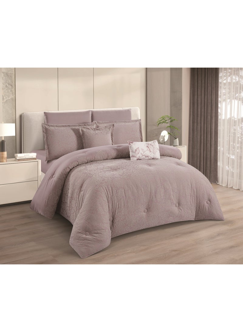 Hours comforter set king size Modern and distinctive pattern 8-piece jacquard  - Image 1