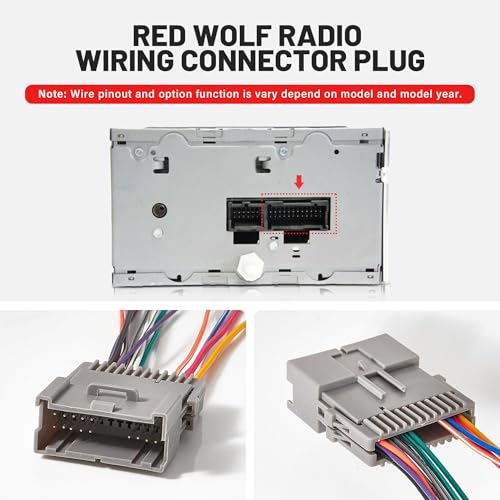 RED WOLF هارنس توصيل ستيريو RED WOLF مناسب لسيارات GMC Envoy Sierra Chevy Silverado Impala من 2002-2008 - Image 4