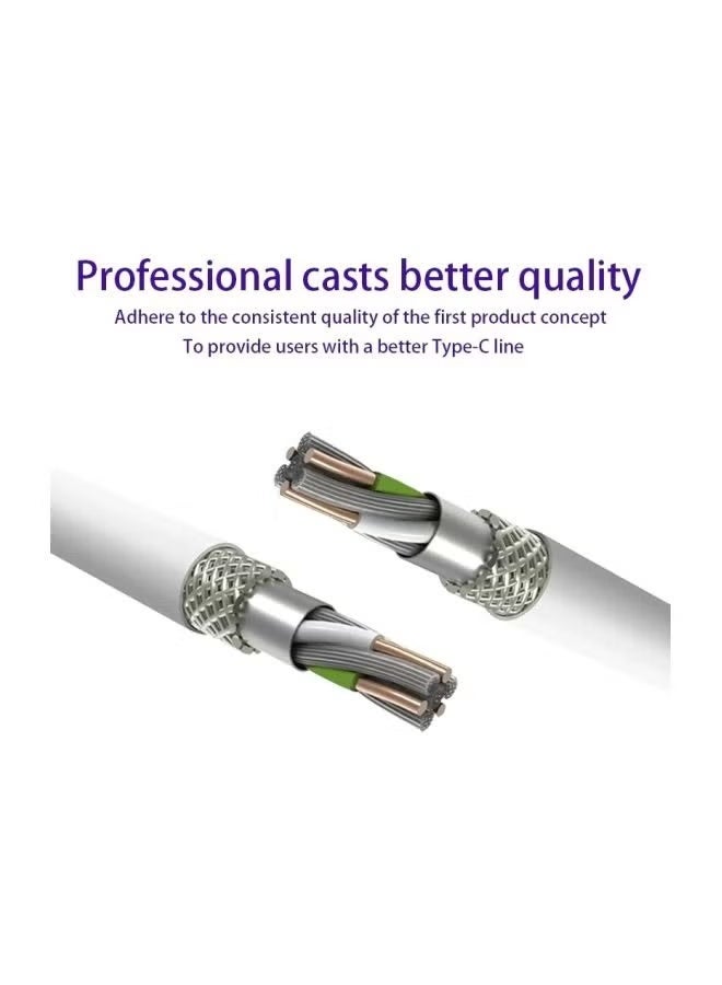 Type - C 6.5A Charging Cable 65W【Integrated Molding】【2 Years+ Service Life】 Orange Interface, 1 Meter Type - C Charging Cable - Image 5