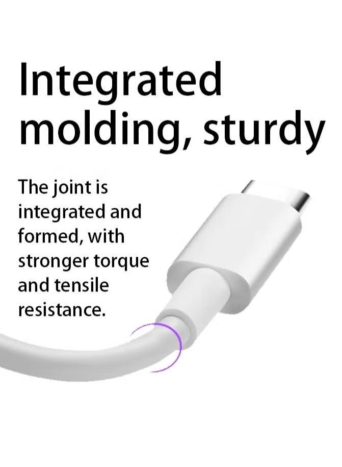 Type - C 6.5A Charging Cable 65W【Integrated Molding】【2 Years+ Service Life】 Orange Interface, 1 Meter Type - C Charging Cable - Image 2