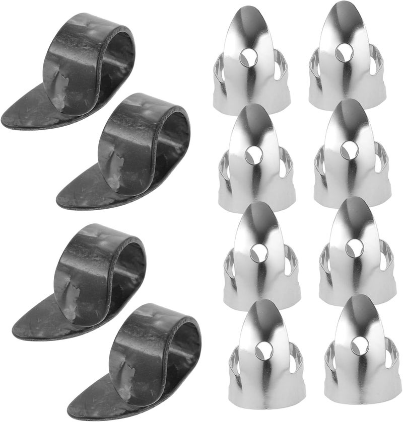 12pcs Electric Guitar Picks Variety Pack Folk Thumb Finger Picks Material for Beginners and Pros - Image 1