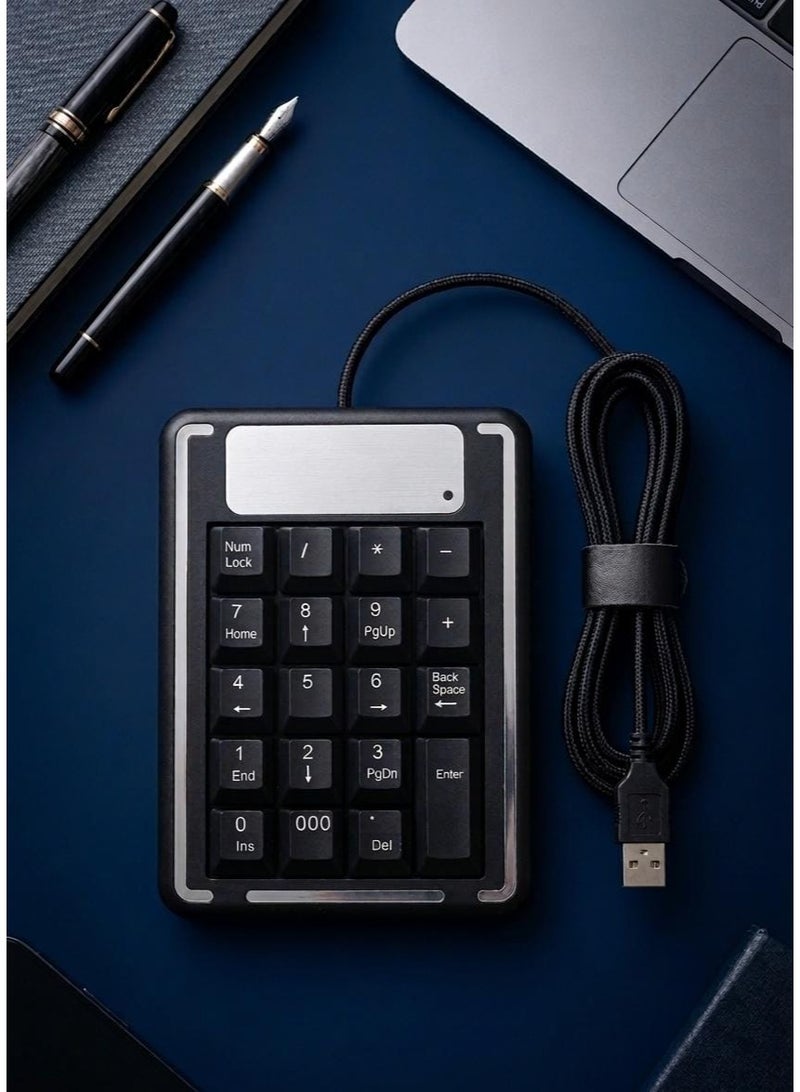​لوحة أرقام  Num Lock    سلكية USB احترافية - تصميم نحيف وأداء فائق لإدخال البيانات والمحاسبة