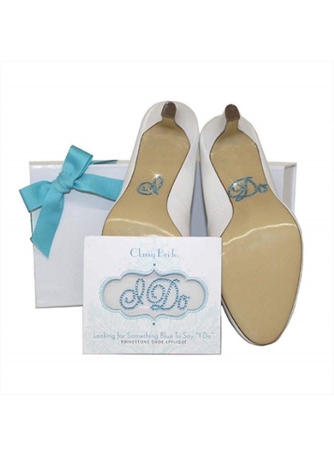 Classy Bride I Do Stickers for Bridal Shoes – Rhinestone Wedding Shoe Stickers for Wedding Day – Ideal Bachelorette Gift for Brides or Bride Gift - Image 1