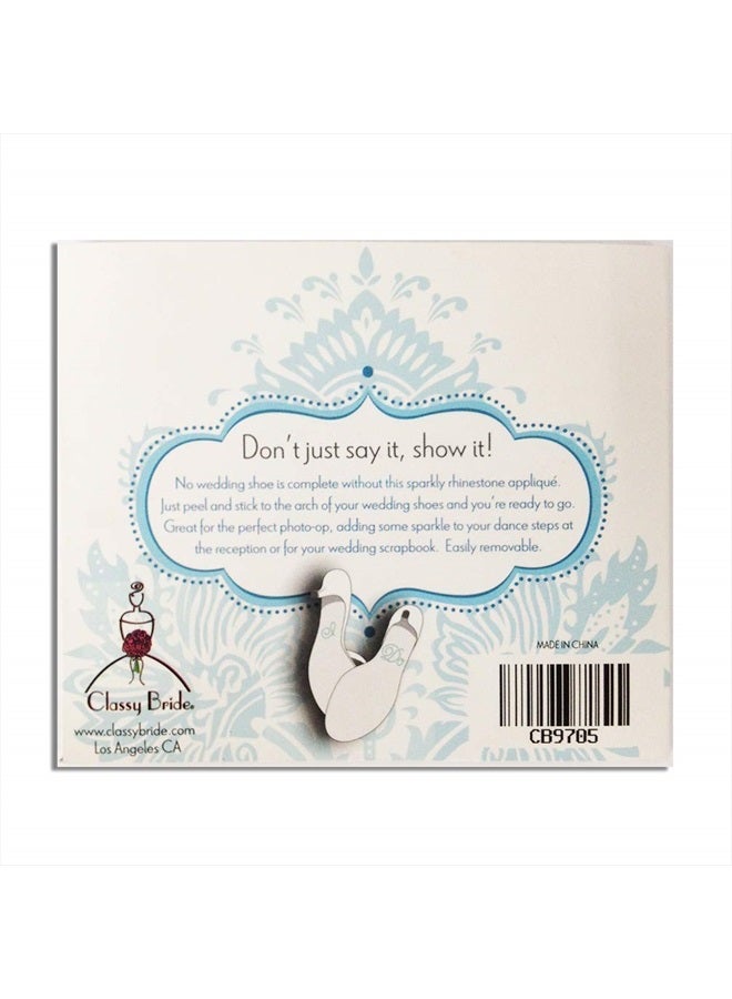 Classy Bride I Do Stickers for Bridal Shoes – Rhinestone Wedding Shoe Stickers for Wedding Day – Ideal Bachelorette Gift for Brides or Bride Gift - Image 4
