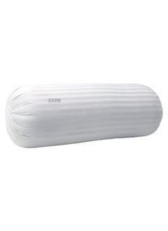 DPK DPK MicroFiber Satin Strip Bolster 10X27 inches White Set of 2  - Image 3
