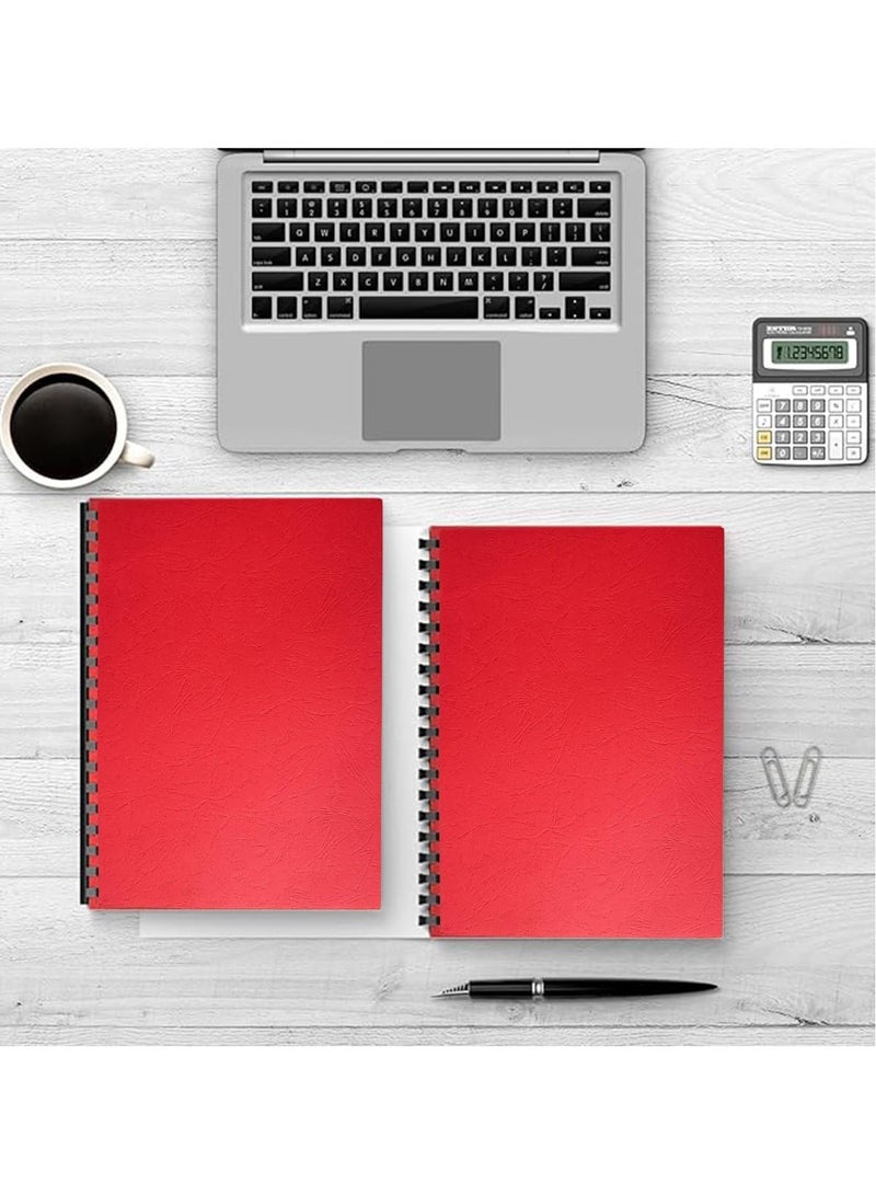 MARKQ [1000 حزمة] غلاف ربط أحمر [A4] 230 جرام - أوراق واقية متينة للعروض التقديمية والتقارير والمستندات - متوافقة مع آلات الربط بالأسلاك والربط بالأسلاك المزدوجة - Image 2