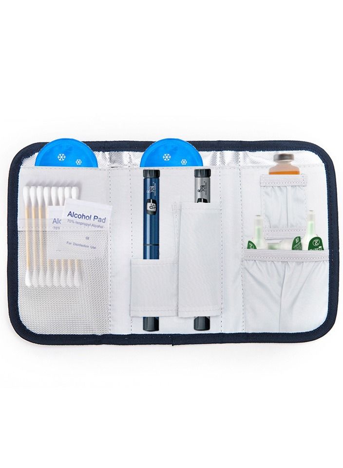 Leng Ke Insulin Cooler Travel Carrying Case Diabetic Medication Cooling Bag with 2 Ice Packs Insulated Organizer Medication Cooler Bag for Insulin Pens Compact for Daily Life and Trips - Image 2