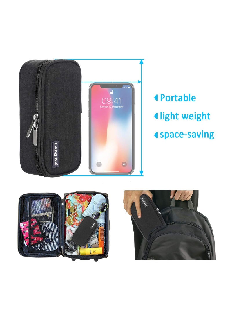 Leng Ke Insulin Cooler Travel Carrying Case Diabetic Medication Cooling Bag with 2 Ice Packs Insulated Organizer Medication Cooler Bag for Insulin Pens Compact for Daily Life and Trips - Image 4
