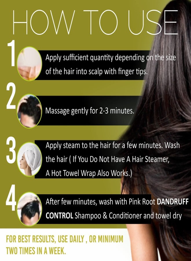 الجذر الوردي زيت بينك روت للتحكم في قشرة الرأس 100 مل | يساعد في تقليل القشرة، ويمنع الحكة، ويغذي فروة الرأس | زيت للشعر - Image 5