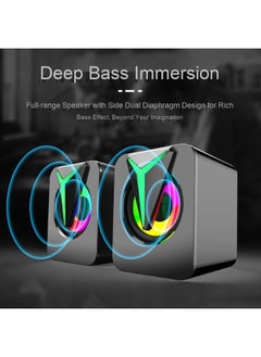 Generic RGB Colorful Mini USB Wired Speakers - Desktop Computer Sound System  - Image 2