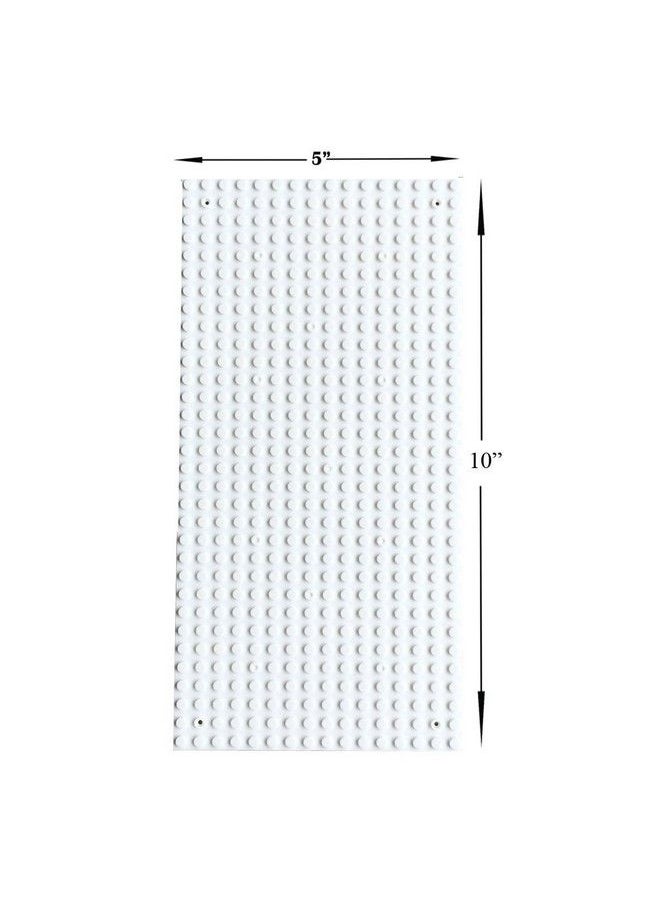 Taken All - Building Bricks Block Base Plate White 6 Pack Of 5”X10” Baseplates Compatible Major Brands Building Block Toys - Image 1