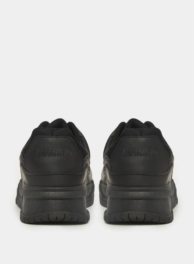 Styli Block Pattern Platform Sole Sneakers