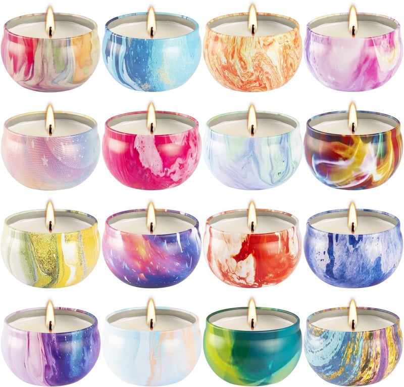 Howemon 16 Pack Scented Candles Set for Home, Relaxing Stress Relief, Aromatherapy - Natural Soy Wax and Fragrance - Gifts for Women, Mom, Best Friend, Wife, Birthday - Image 1