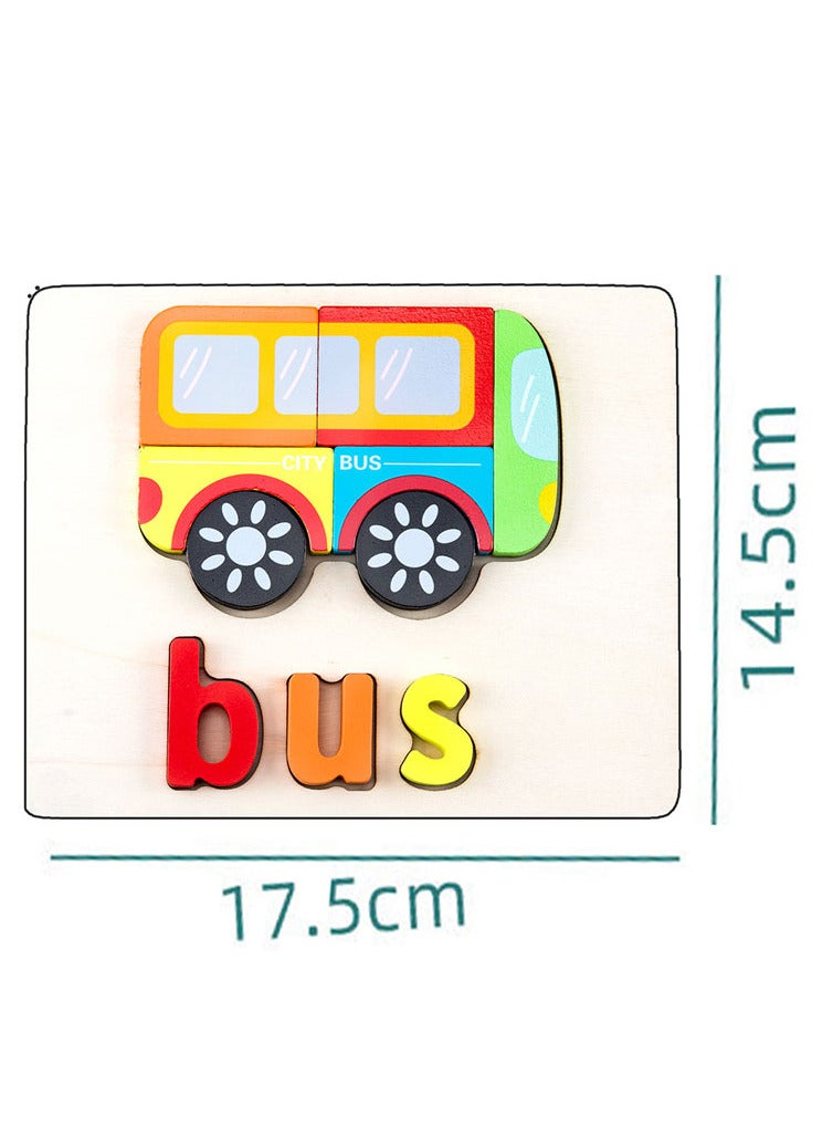 general 3D Educational Wooden Toy in The Shape of a Bus - Image 2