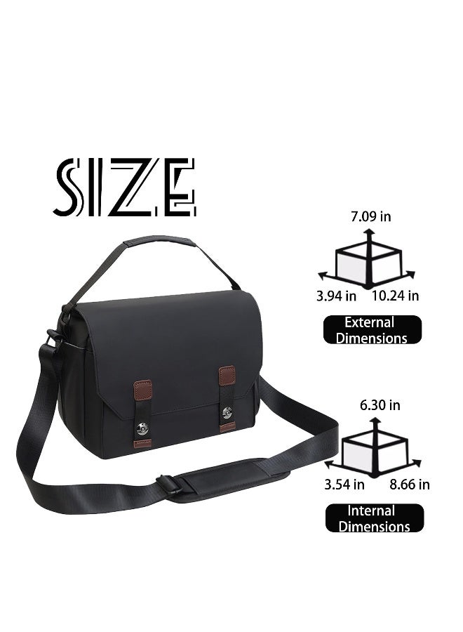 Versatile Camera Sling Bag, Waterproof DSLR SLR Mirrorless Camera Case Anti-shock Photography Crossbody Camera Bag, Removable Modular Inserts, Compatible with Canon Nikon Fuji, Black  - Image 5