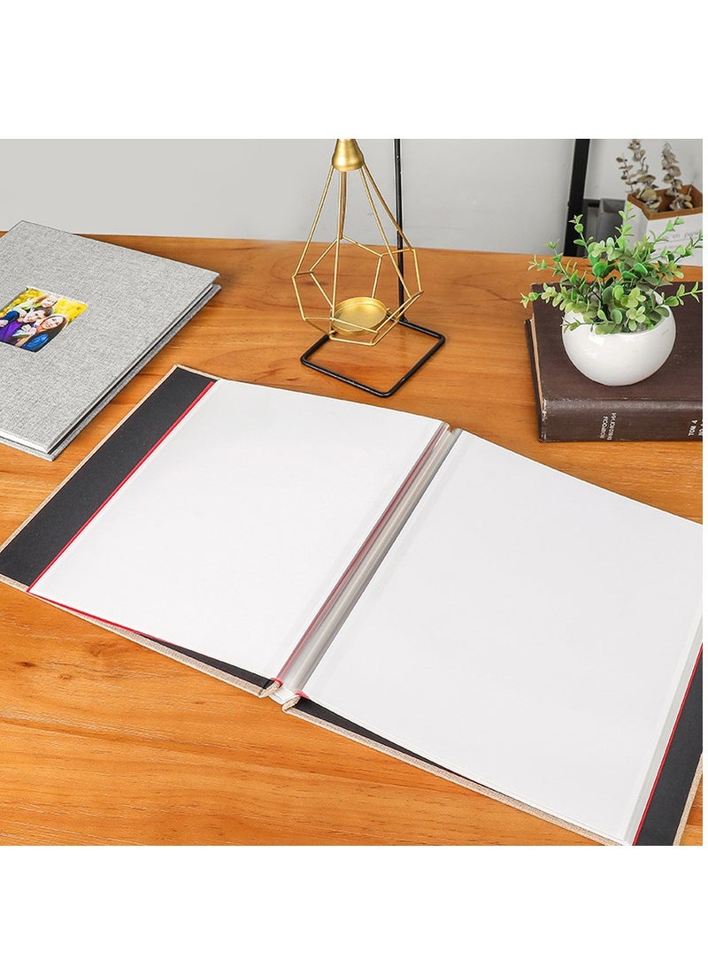 ألبوم الصور الذاتي اللاصق 40 صفحة باللون الأبيض، ألبومات الصور بسعة كبيرة إضافية للعائلة وحفلات الزفاف، كتاب الصور بالصمغ الذاتي المغناطيسي للصور اللاصقة يدويًا، ألبومات الذكريات. - Image 2