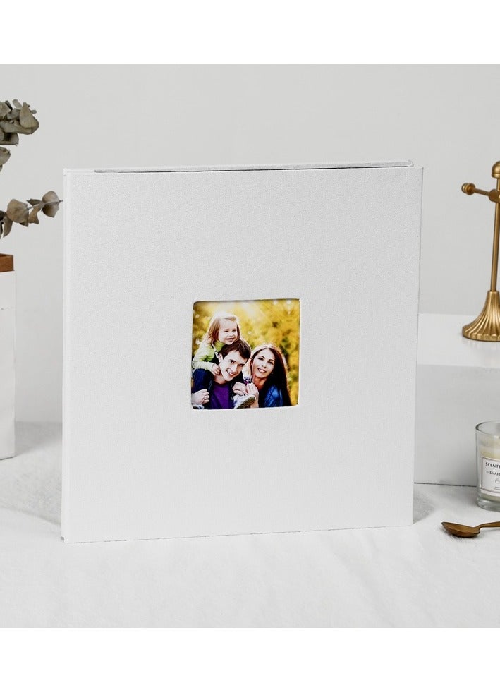 ألبوم الصور الذاتي اللاصق 40 صفحة باللون الأبيض، ألبومات الصور بسعة كبيرة إضافية للعائلة وحفلات الزفاف، كتاب الصور بالصمغ الذاتي المغناطيسي للصور اللاصقة يدويًا، ألبومات الذكريات. - Image 4