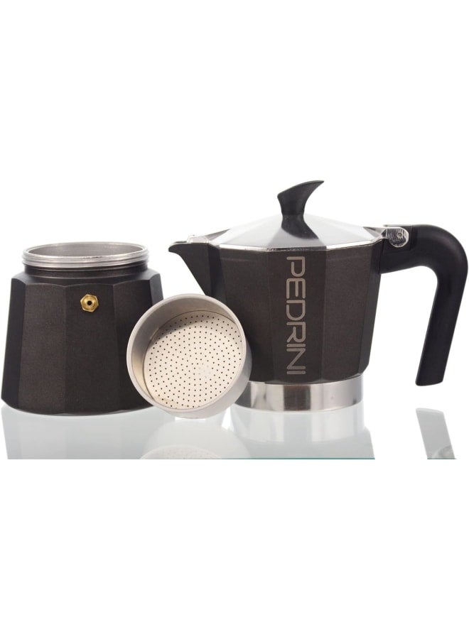 Pedrini Aroma Coffeemaker, 2 Cups, Polished Aluminum, 9112 - Image 3