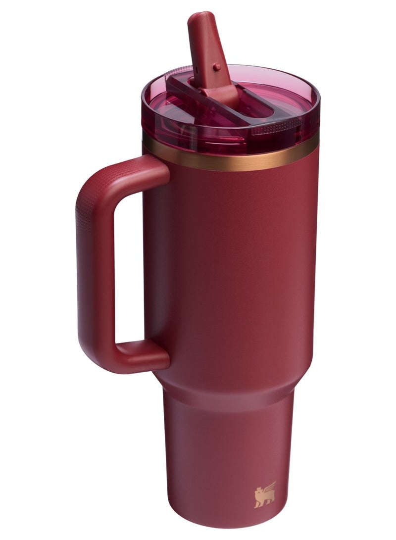 كوب Quencher ProTour بقشة قلابة وغطاء مانع للتسرب سعة 40 أوقية | قشة ومقبض مدمجان | متوافق مع حامل الأكواب للسفر | كوب معزول من الفولاذ المقاوم للصدأ | خالٍ من مادة BPA - Image 2