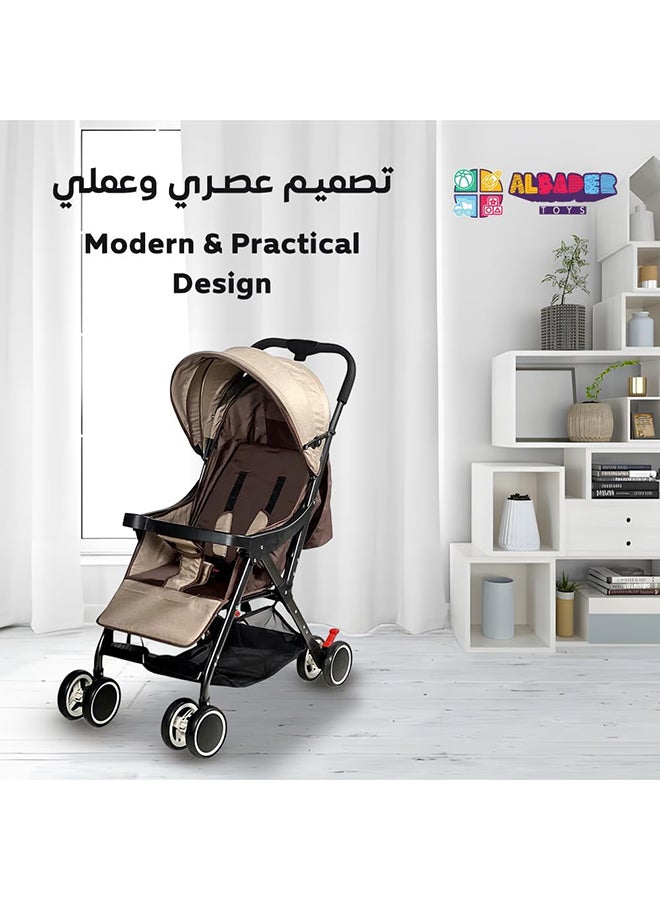 AL BADER Lightweight And Multi-Function Trip Baby Stroller Foldable And Safety Harness With Adjustable Backseat And Large Storage - Image 3