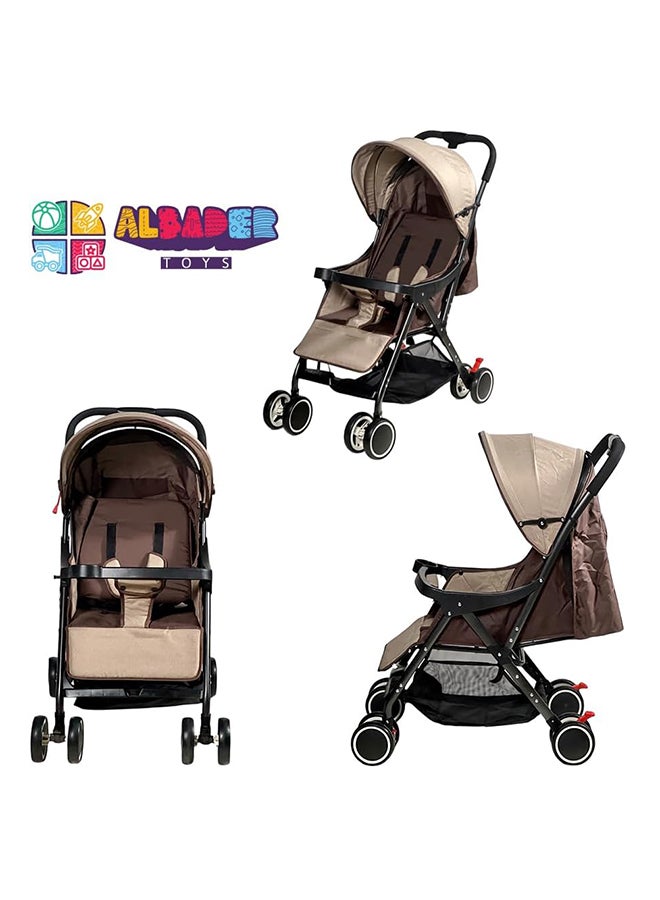 AL BADER Lightweight And Multi-Function Trip Baby Stroller Foldable And Safety Harness With Adjustable Backseat And Large Storage - Image 2