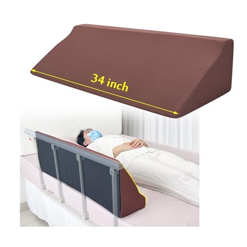 AOSSA Bed Rail Foam Wedge for Elderly Adults Safety Bed Rails Padding Railing Protector Seniors Assist Side Rails Bed Guard Hospital Medical Bumper Foam Cushion Covers Pads for Disabled 7 X 11 X 34'' - Image 1