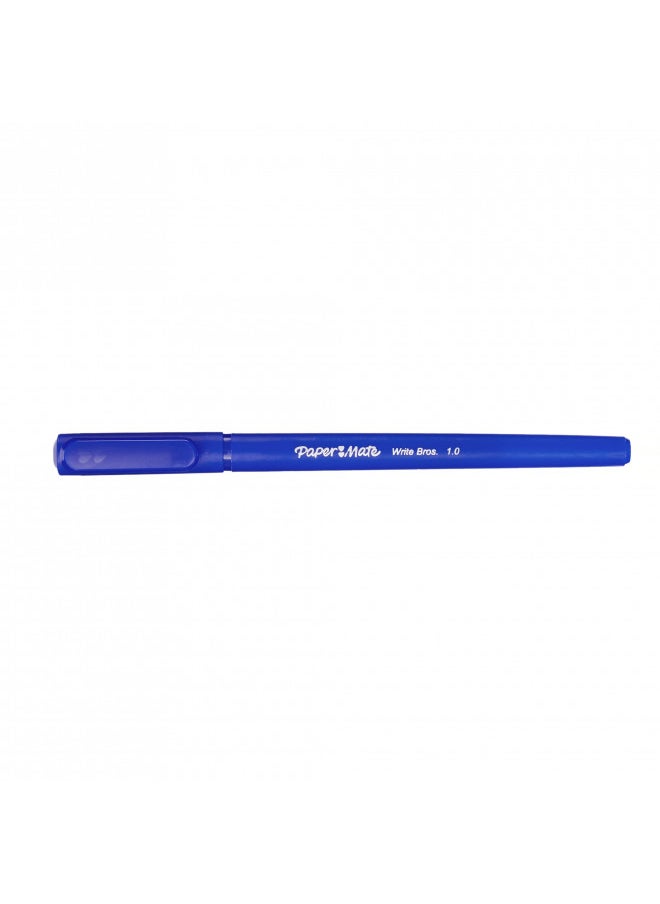 Paper Mate Paper Mate Write Bros Ballpoint Pens, Medium Point (1.0mm), Blue, 12 Count (3311131)  - Image 2