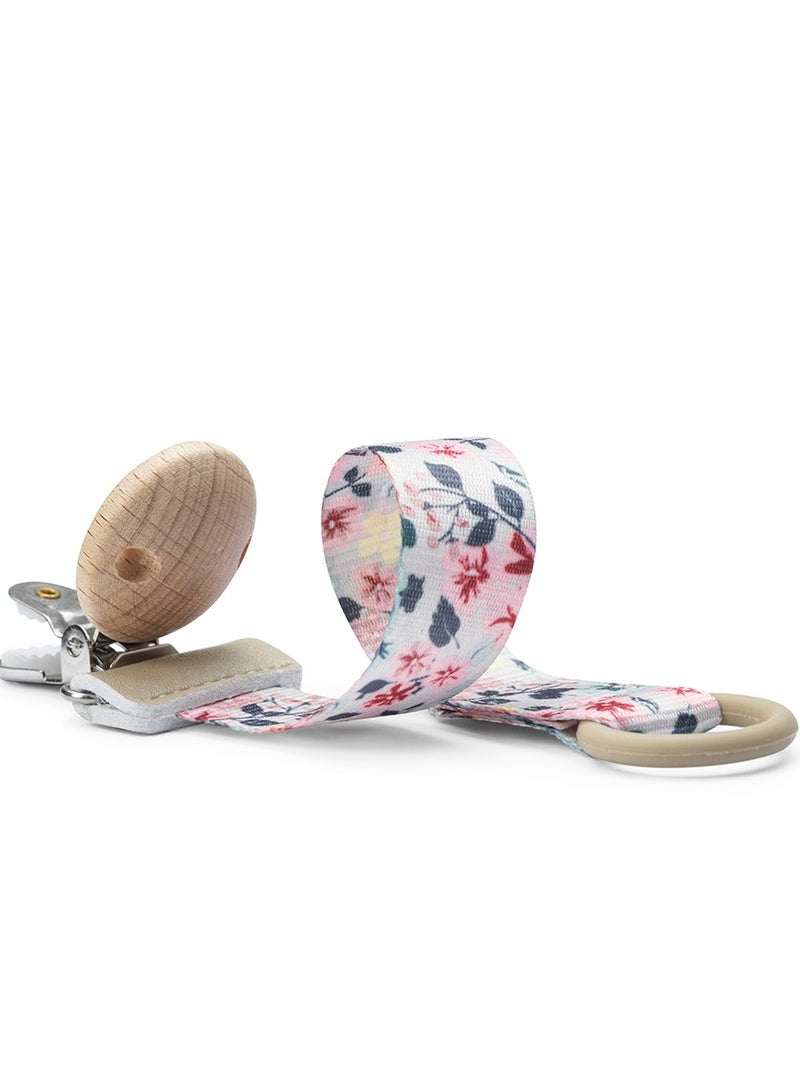 Elli Junior Elodie Details -Pacifier Clip Wood - Floating Flowers - Image 2