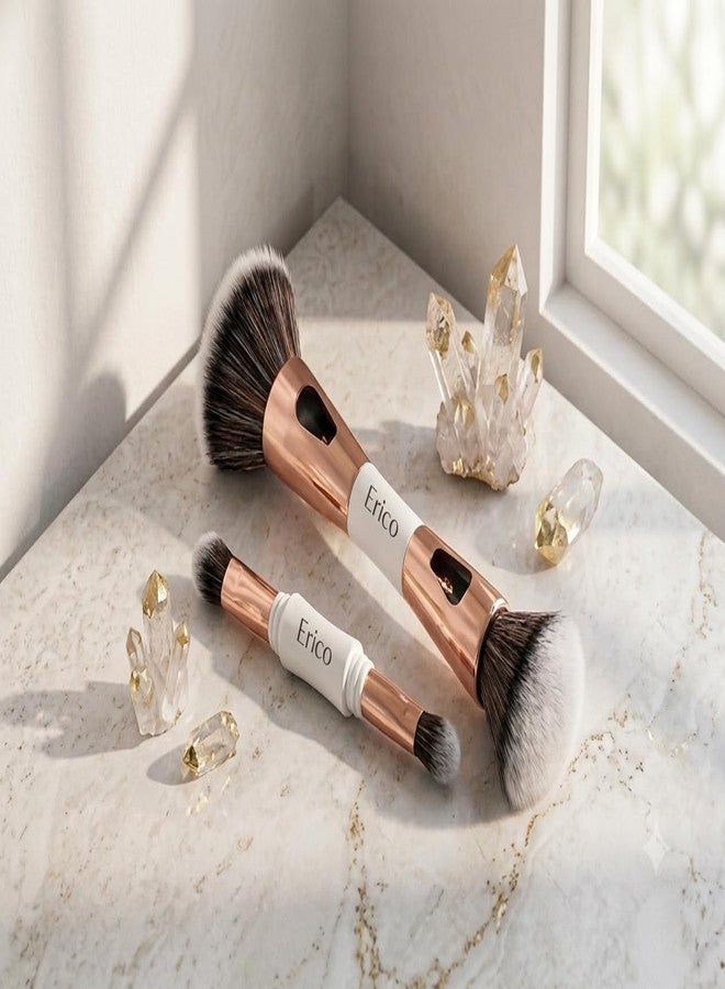 ERICO 4 in 1 Travel Brush | With Ultra Soft Bristles | Face Powder Blending BrushBs02 | Dense and Fluffy brush BS02 - Image 2
