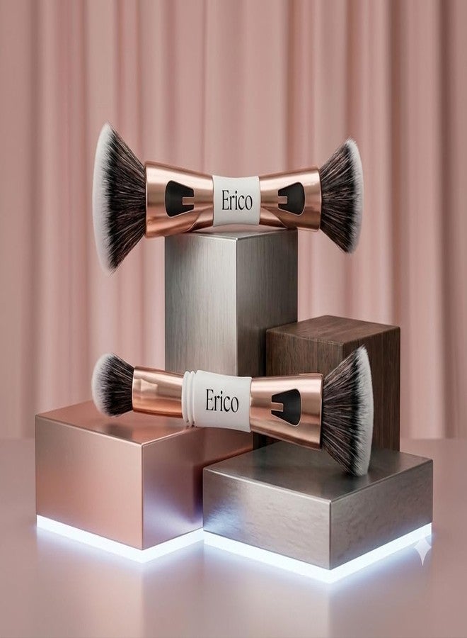 ERICO 4 in 1 Travel Brush | With Ultra Soft Bristles | Face Powder Blending BrushBs02 | Dense and Fluffy brush BS02 - Image 1