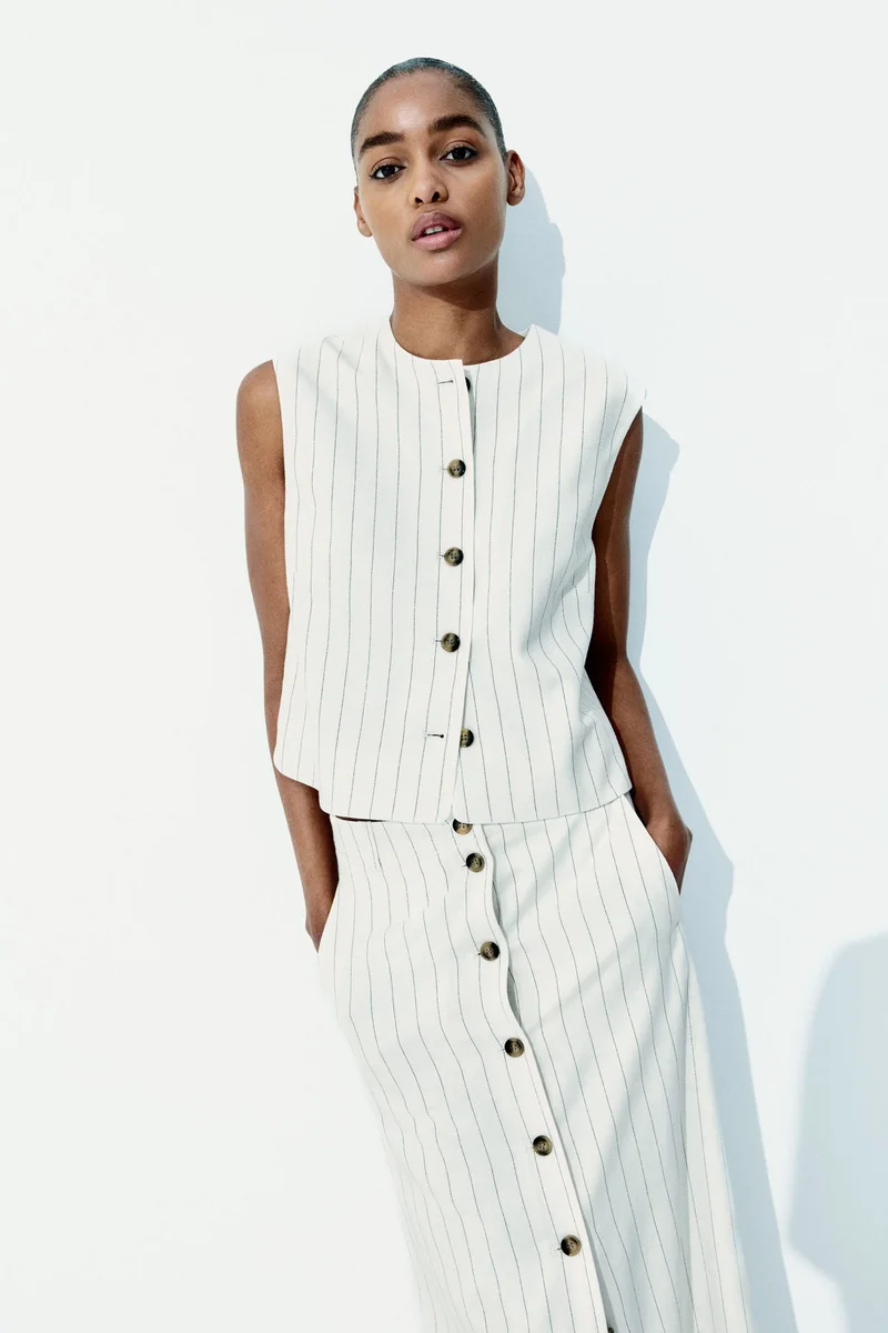 H&M Linen-blend skirt