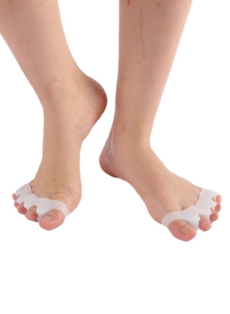 Pack of 2 - Silicone Gel Toe Separators White