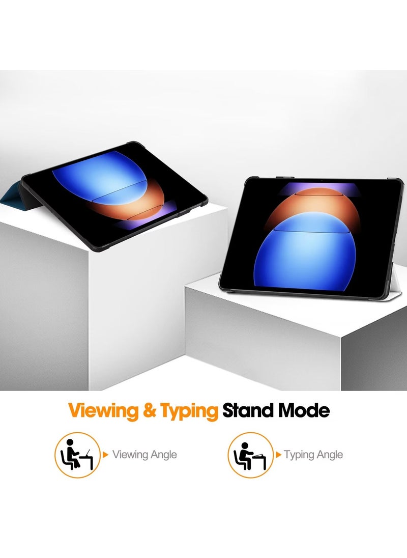 URBBKING - Slim Stand Hard Back Shell Smart Cover Case for Xiaomi Pad 7 / Pad 7 Pro, Auto Wake/Sleep Lazy Cat - Image 1