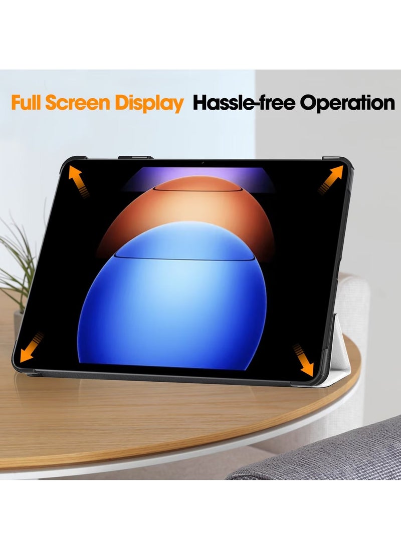 URBBKING - Slim Stand Hard Back Shell Smart Cover Case for Xiaomi Pad 7 / Pad 7 Pro, Auto Wake/Sleep Lazy Cat - Image 1