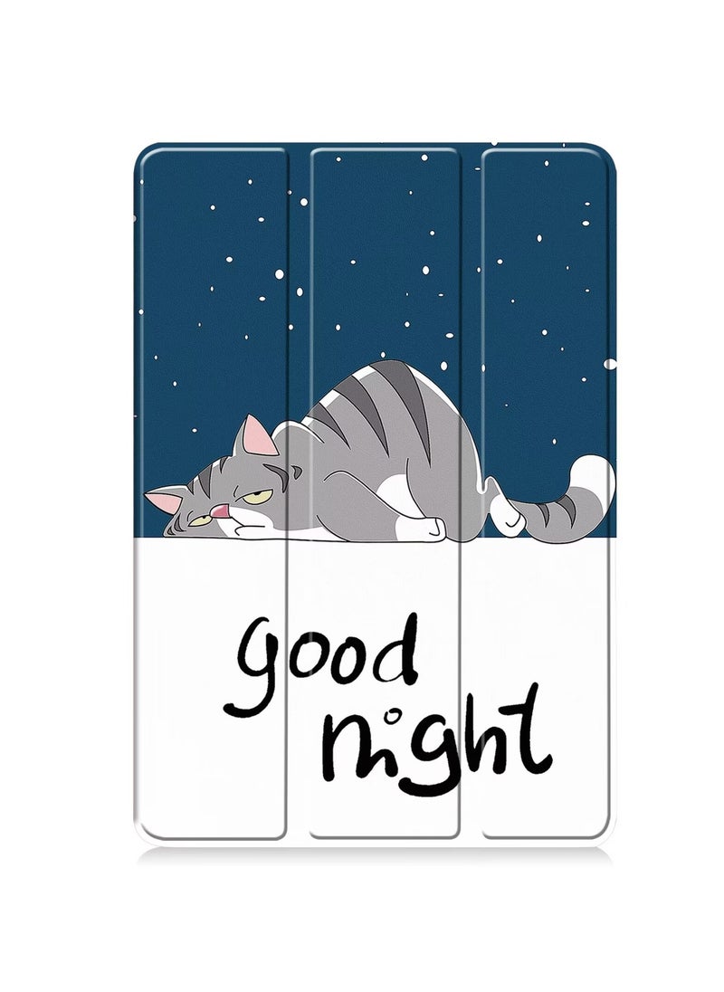 URBBKING - Slim Stand Hard Back Shell Smart Cover Case for Xiaomi Pad 7 / Pad 7 Pro, Auto Wake/Sleep Lazy Cat - Image 1
