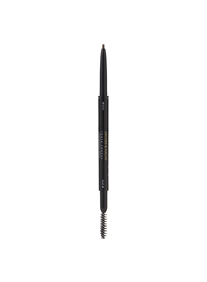 Arches & Halos Micro Defining Brow Pencil - Fuller and More Defined Brows - Long-Lasting, Smudge Proof, Rich Color - Dual Ended Pencil with Brush - Vegan and Cruelty Free Makeup - Auburn - 0.003 oz - Image 1