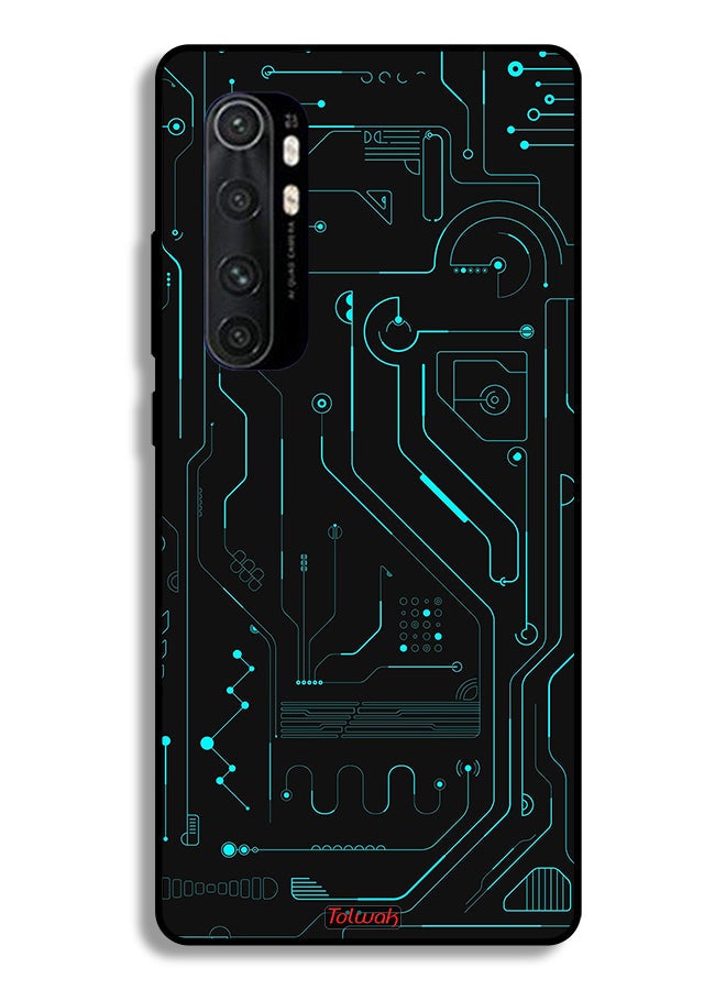 Tolwak Xiaomi Mi Note 10 Lite Protective Case Cover Digital Art Circuits Minimalism Multiple Display - Image 2