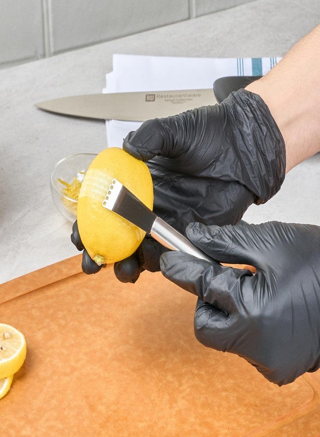 ريستورنت وير مبشرة حمضيات من الفولاذ المقاوم للصدأ من ريستورانت وير - أداة بار مبشرة ليمون ألمانية قياسية بشفرات دقيقة، آمنة للغسل في غسالة الأطباق - أداة تقشير وبشر الفواكه للطبخ والخبز والكوكتيلات - Image 5