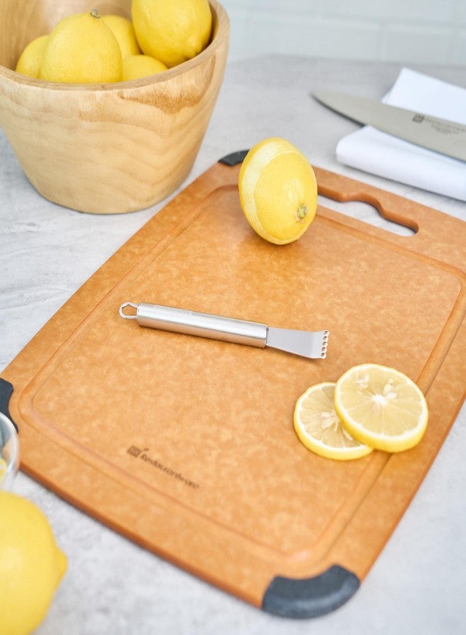 ريستورنت وير مبشرة حمضيات من الفولاذ المقاوم للصدأ من ريستورانت وير - أداة بار مبشرة ليمون ألمانية قياسية بشفرات دقيقة، آمنة للغسل في غسالة الأطباق - أداة تقشير وبشر الفواكه للطبخ والخبز والكوكتيلات - Image 4