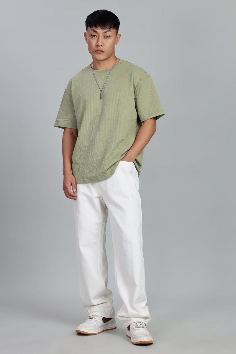 FYLTR Men's Casual Round Neck T-Shirt - Oversize Fit | Premium Cotton Blend | Half Sleeves | Soft & Stretchable | Oversized T-Shirts for Men | T-Shirts for Men - Image 3